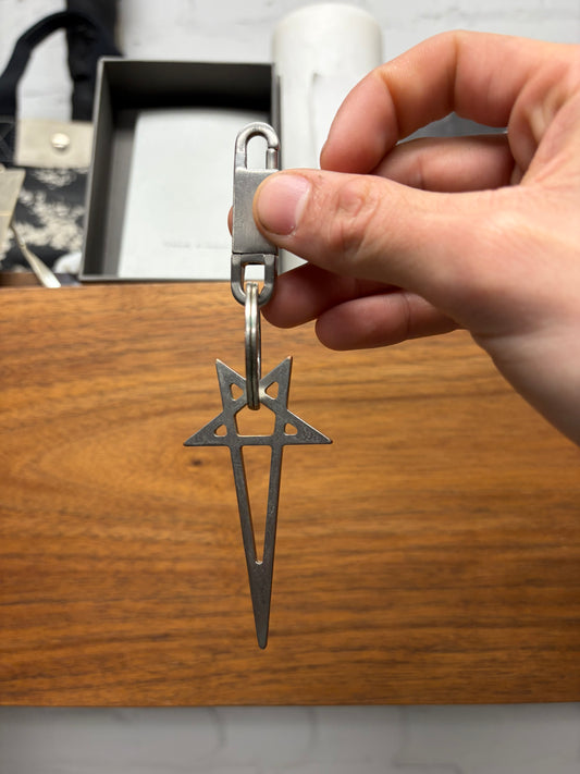 AW2022 Rick Owens ‘Strobe’ Pentagram Keychain