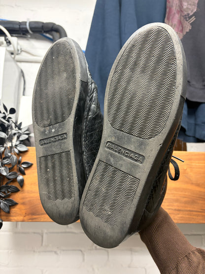 Balenciaga ‘Arena’ Black Leather Low Top Sneakers