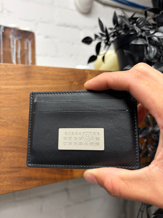 Maison Margiela Buffed Black Calfskin Leather ‘Numeric’ Cardholder