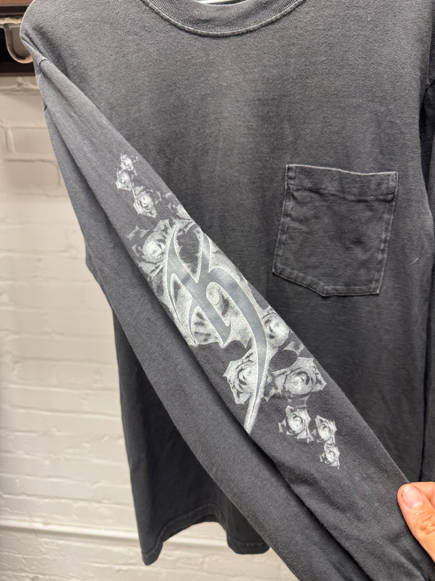 Vintage Chrome Hearts x Kyosuke Himuro Faded Black Long Sleeve Shirt