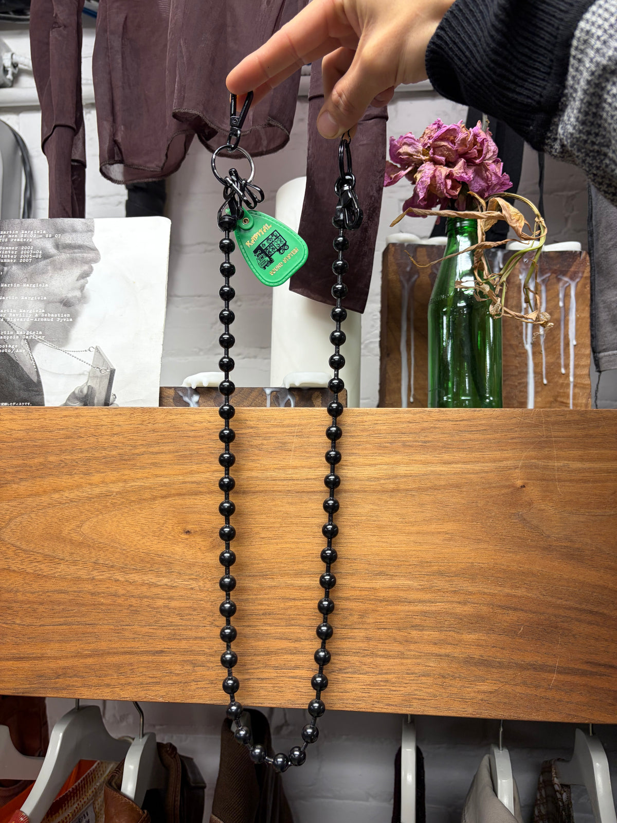 Kapital ‘Trucker’ Black Ball-Bead Wallet Chain