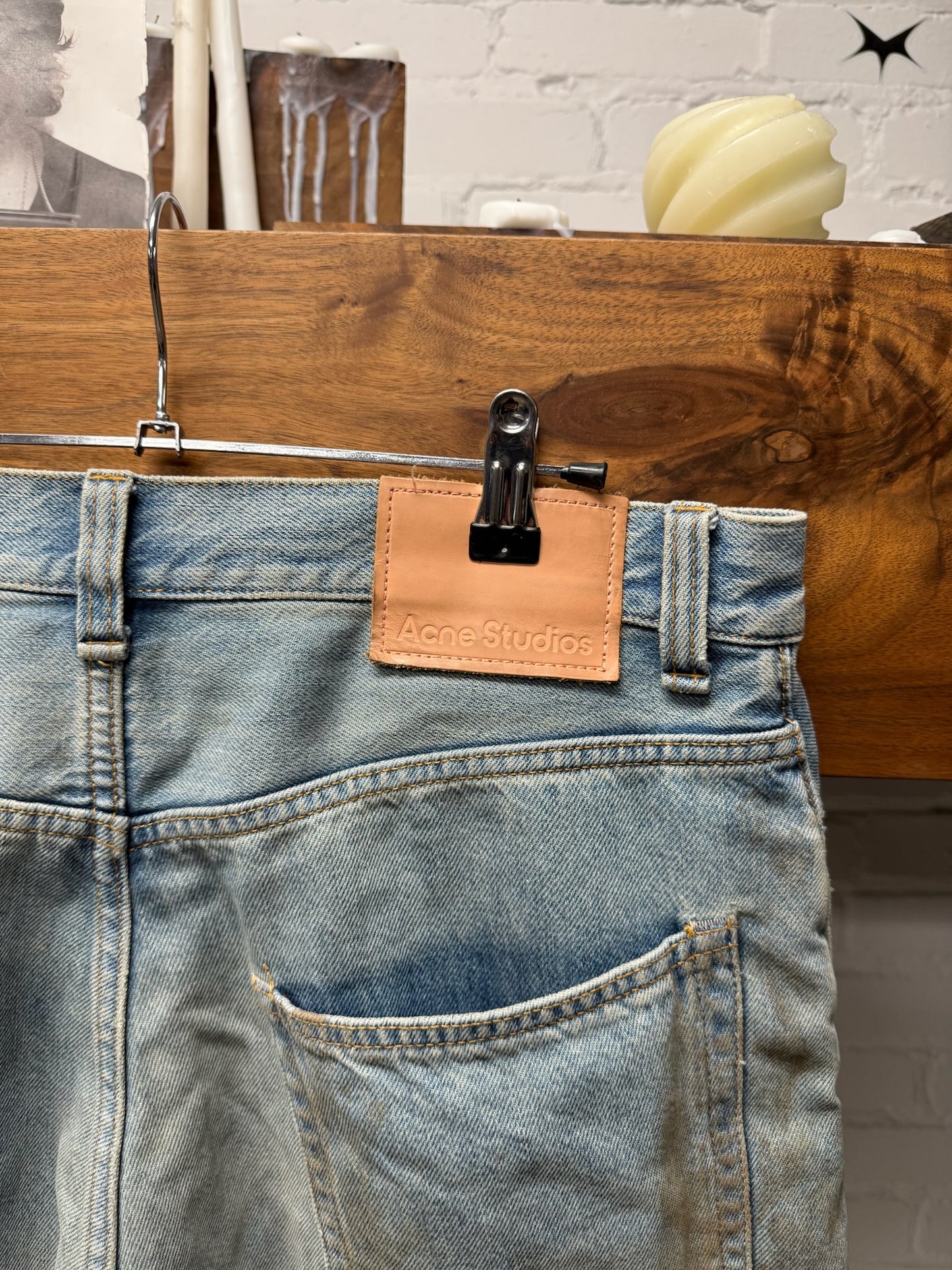 Acne Studios Dirt Washed Blue ‘Super Baggy’ Wide Cut Denim