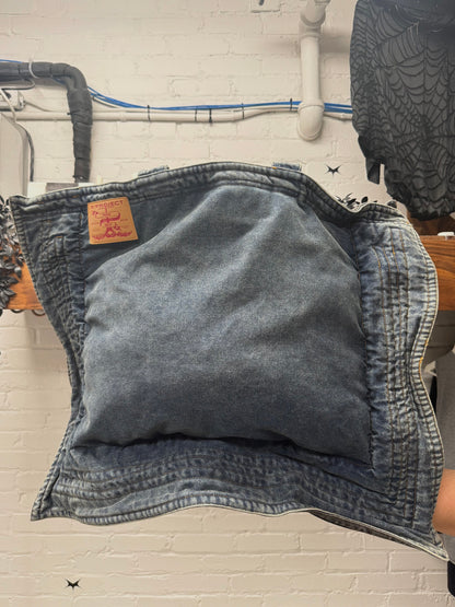 Y Project ‘Maxi Cabas’ Metal Wire Structured Denim Tote Bag