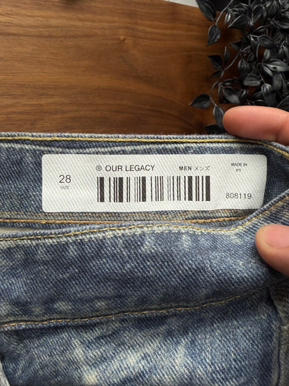 Our Legacy Trompe L’œil ‘Third Cut’ Washed Blue Denim