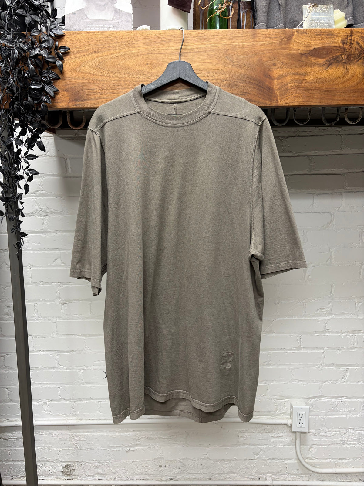 Rick Owens ‘Level’ Dust Brown Oversized Cotton T-Shirt