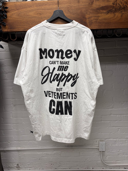 Vetements ‘Materialist’ Oversized White Graphic T-Shirt