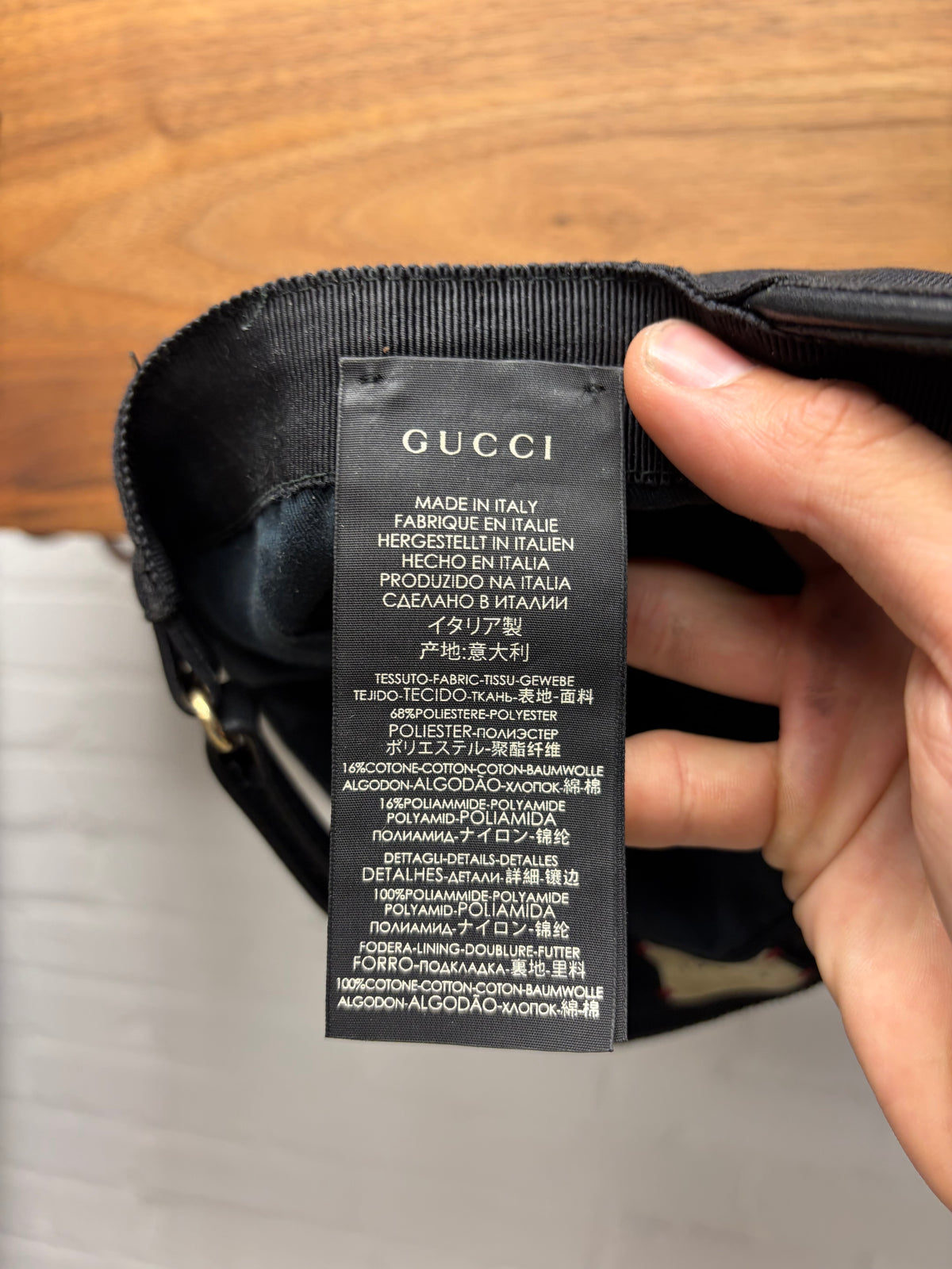Gucci Modern Canvas Monogram Strap-Back Baseball Cap