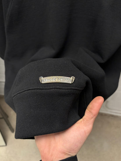 Chrome Hearts ‘Slo Ride’ Black CH Embroidered Logo Cutoff Sweatshirt