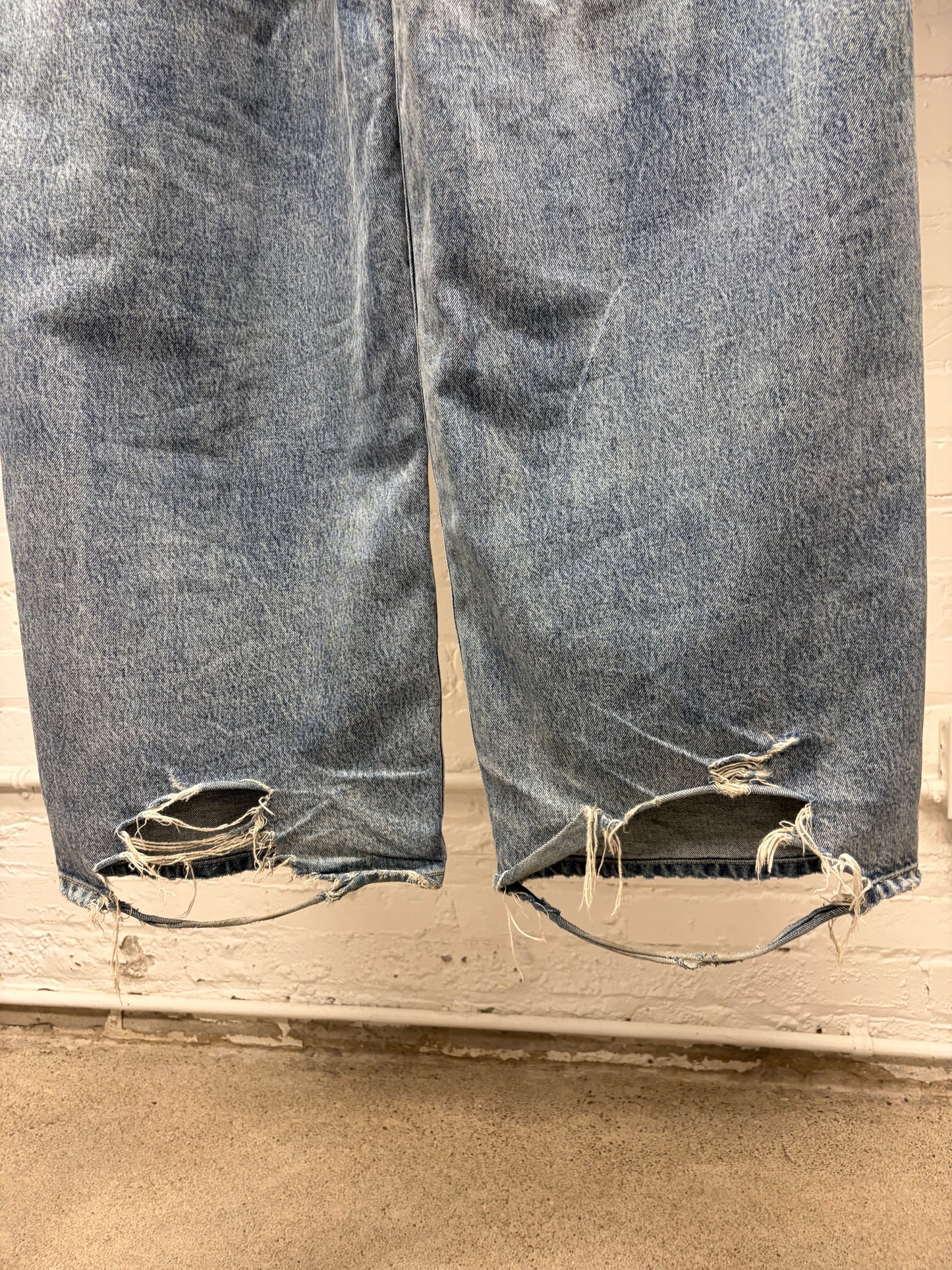 SS2023 Balenciaga Hybrid ‘Patched’ Wide Leg Denim/Sweatpants