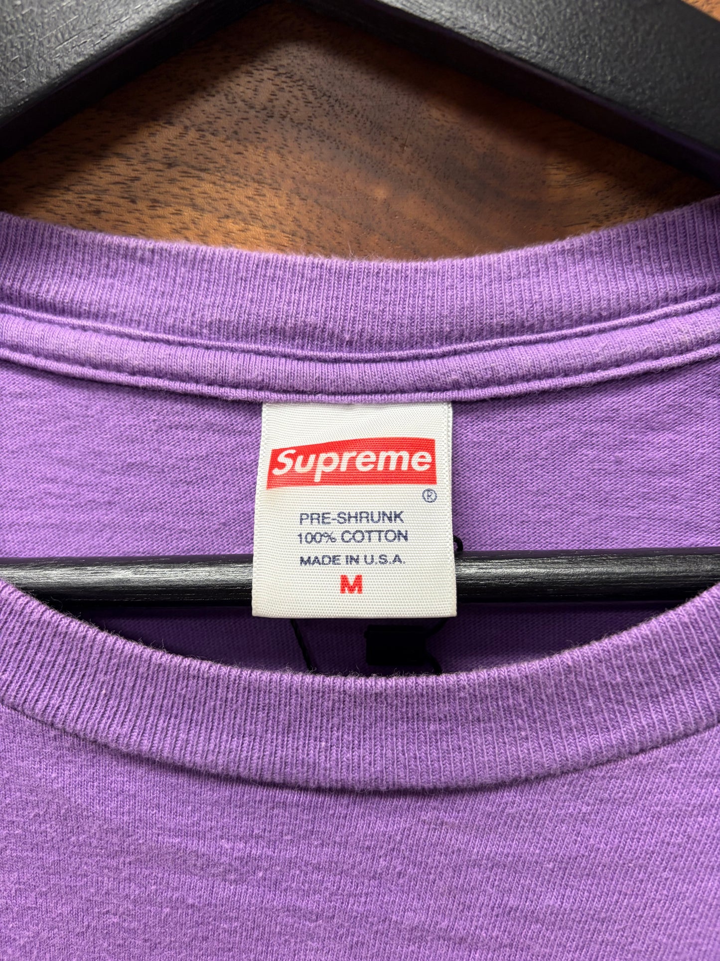 AW2019 Supreme ‘Motion Logo’ Purple Cotton T-Shirt