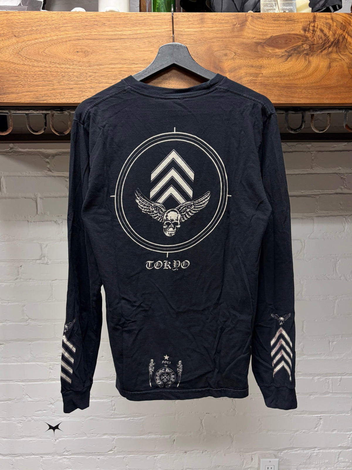 Chrome Hearts Foti ‘Horseshoe Logo’ Black Long Sleeve Shirt