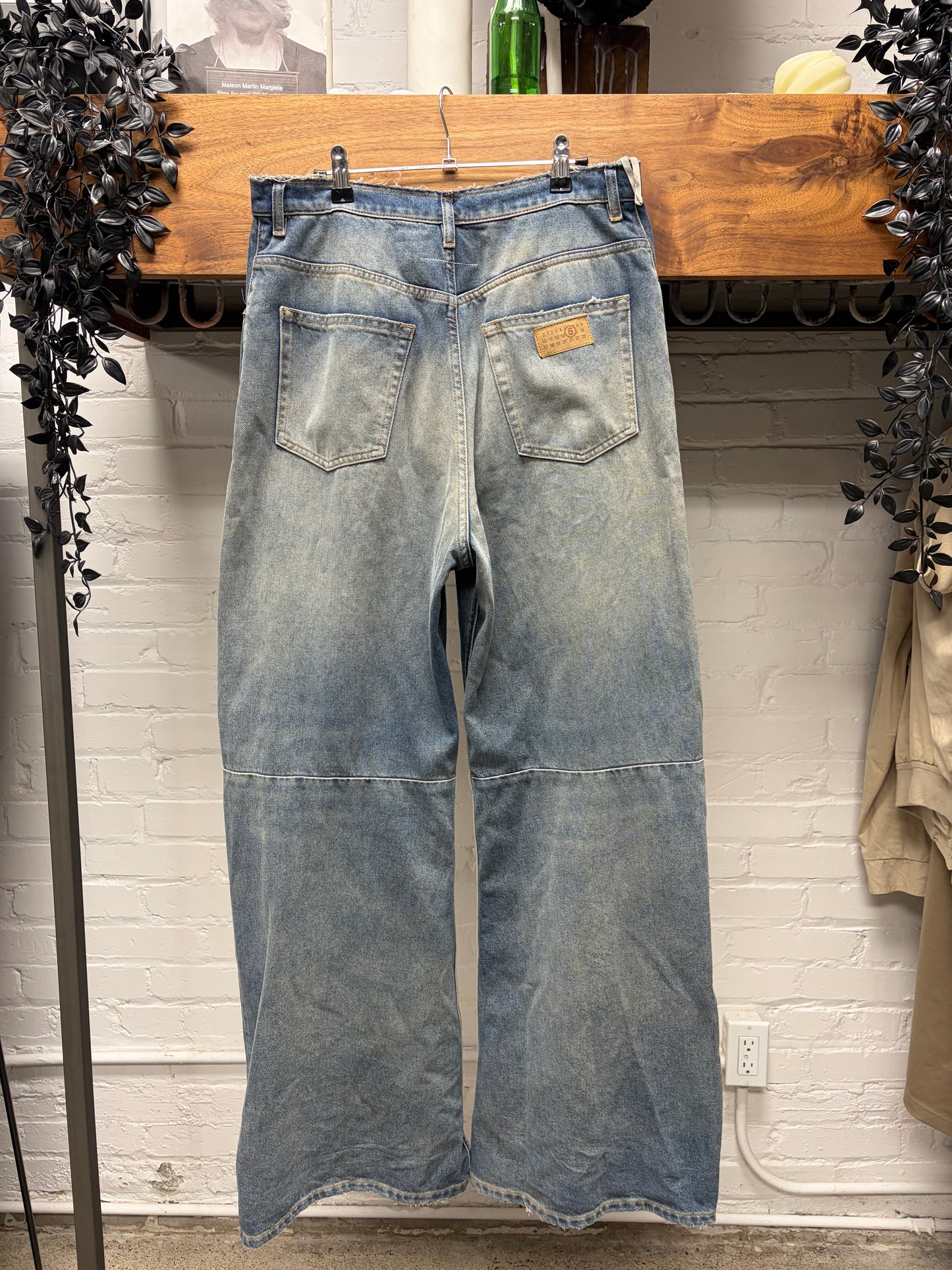2025 Maison Margiela Dirt Washed Blue ‘Raw Hem’ Baggy Denim