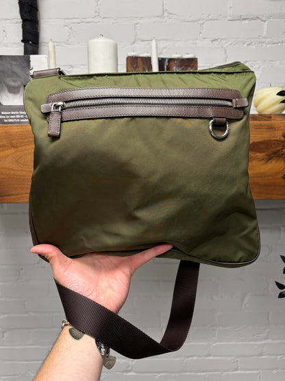 Prada Tessuto Nylon ‘Sun-Faded’ Green Crossbody Bag