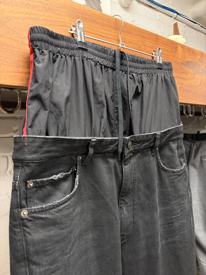 AW2024 Balenciaga Double Layered Track Pant/Flared Denim