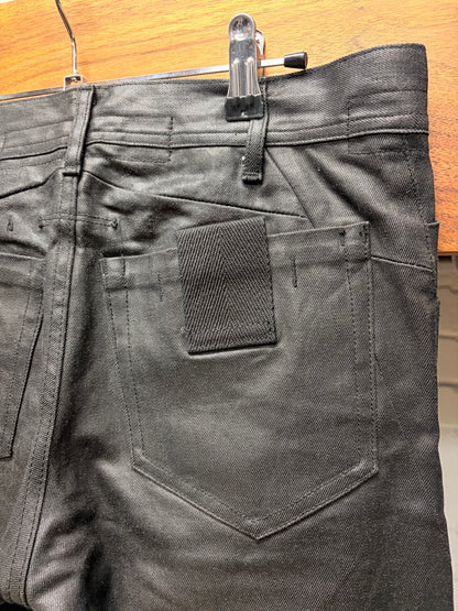 AW2015 Julius 11.5oz Waxed Black Skinny Jeans