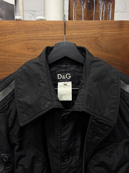 AW2004 Dolce and Gabbana ‘Goggles’ Military Inspired Black Flight Jacket