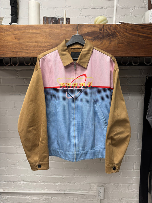 AW2020 Prada ‘Futuristic Logo’ Harrington Zip-Up Jacket