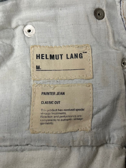 Vintage 1998 Helmut Lang ‘Painter’ Silver/Blue Denim With Hand Repairs