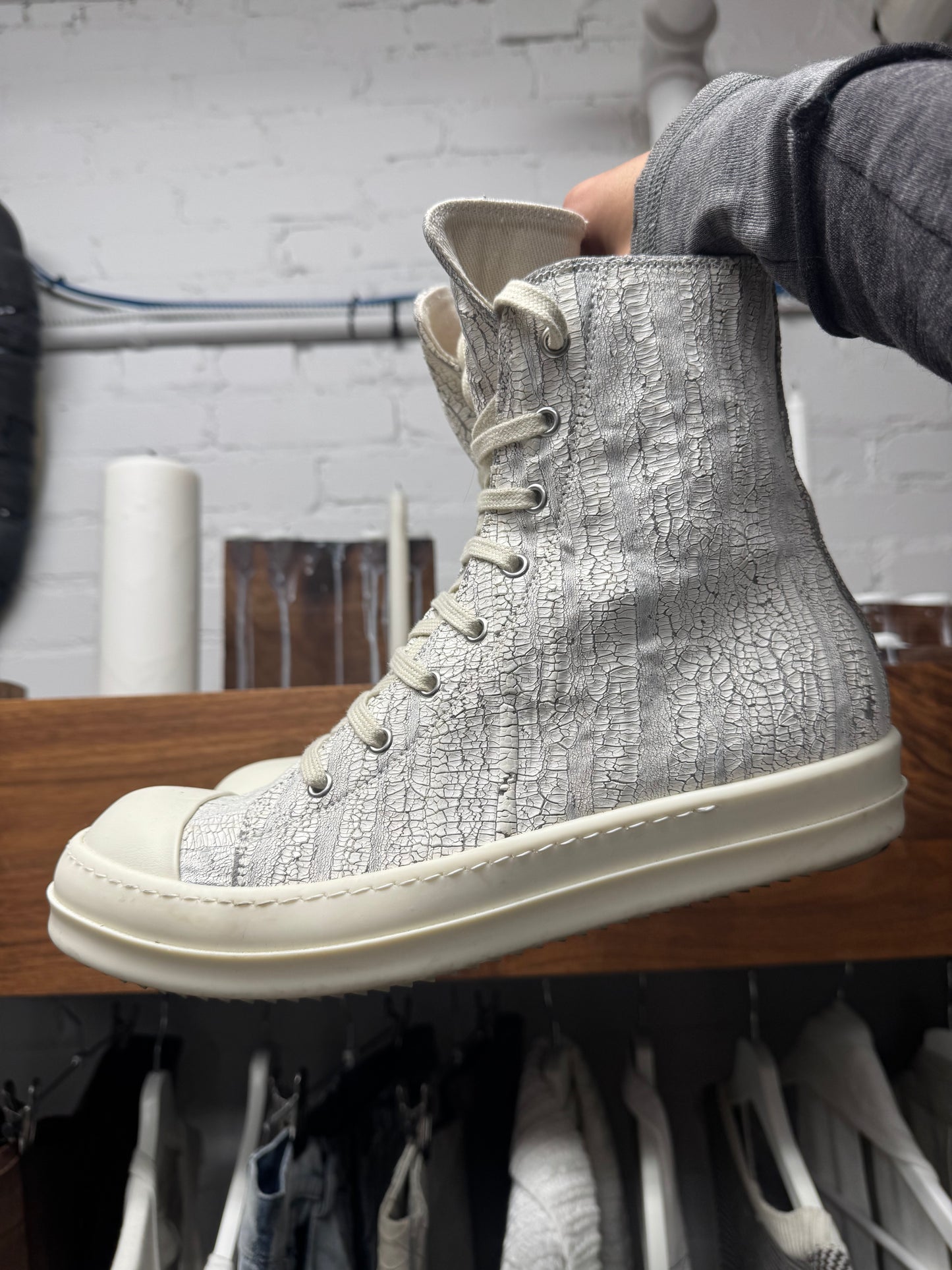 SS2025 Rick Owens ‘Hollywood’ Milk ‘Crust’ Layered Ramones