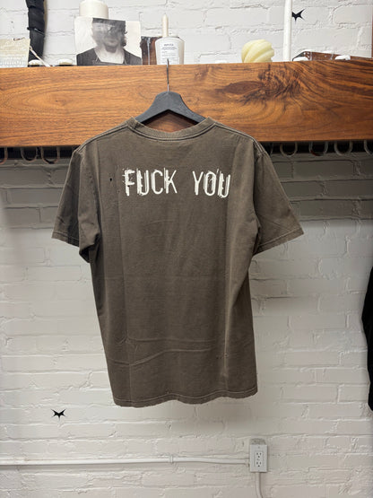 SS2004 Number (N)ine ‘Motherfucker’ Distressed Brown T-Shirt