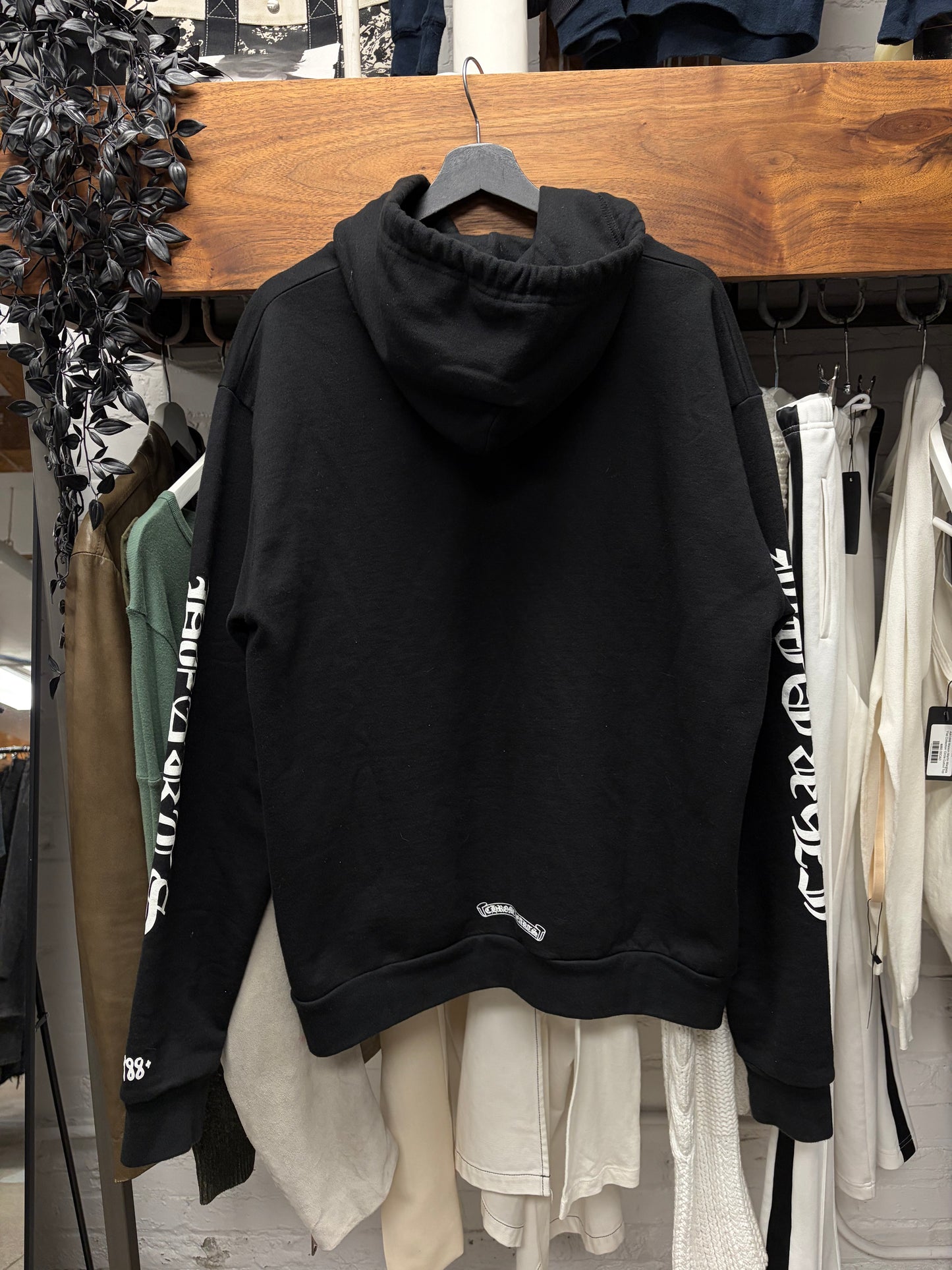 Chrome Hearts 1998 ‘Scroll Logo’ Black Pullover Hoodie