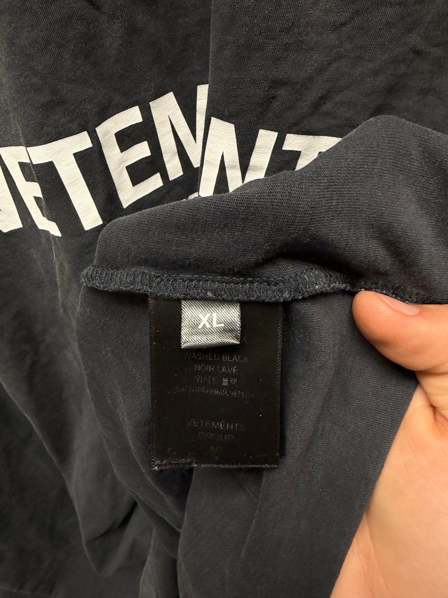 Vetements Limited Edition Black Oversized T-Shirt