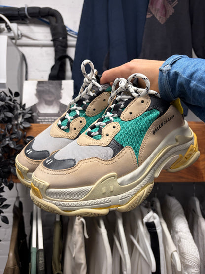Balenciaga ‘Triple S’ OG Colorway Green/Yellow Oversized Low Top Sneakers