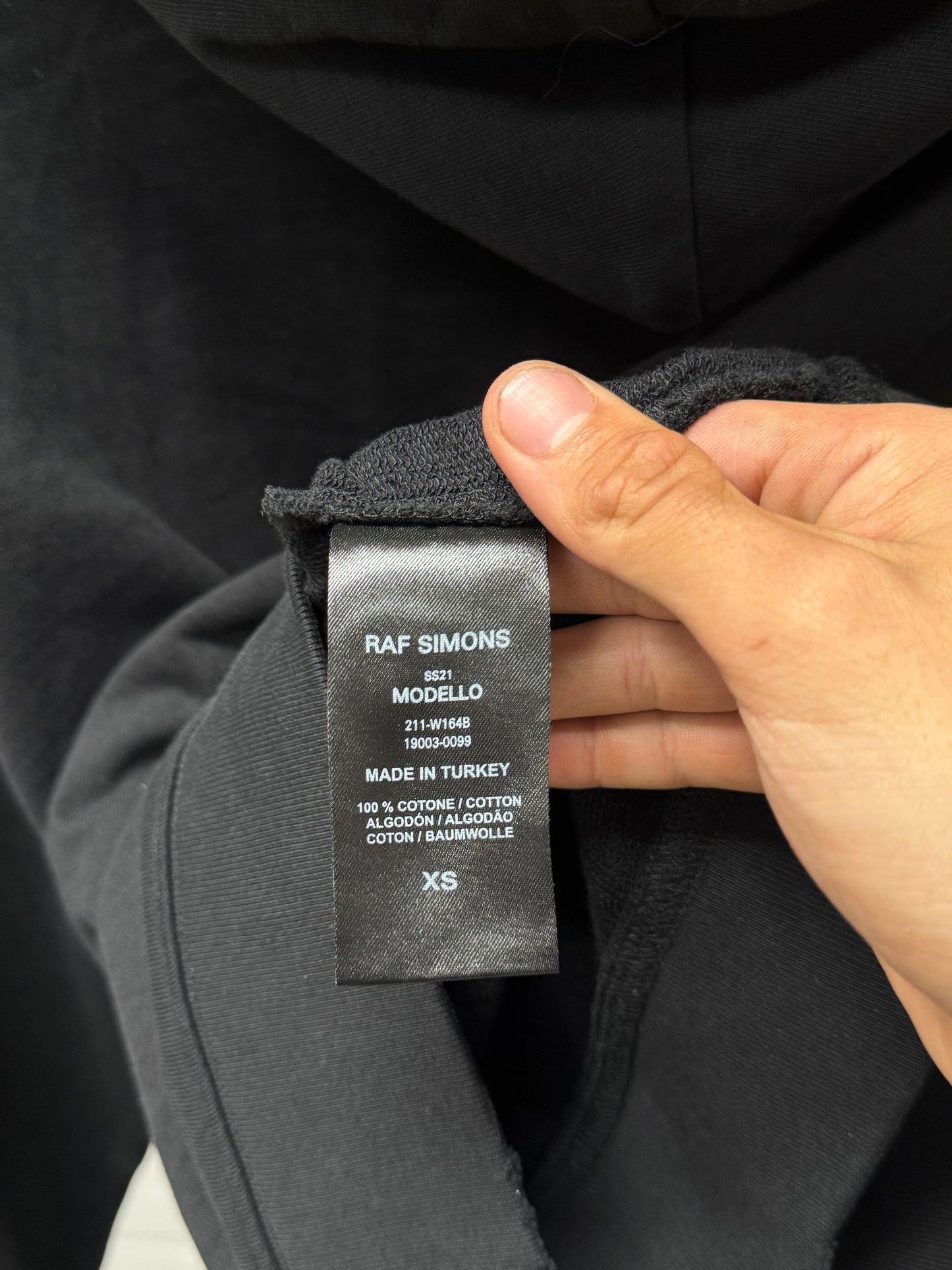 SS2021 Raf Simons ‘Isolation’ Patch Distressed Hoodie
