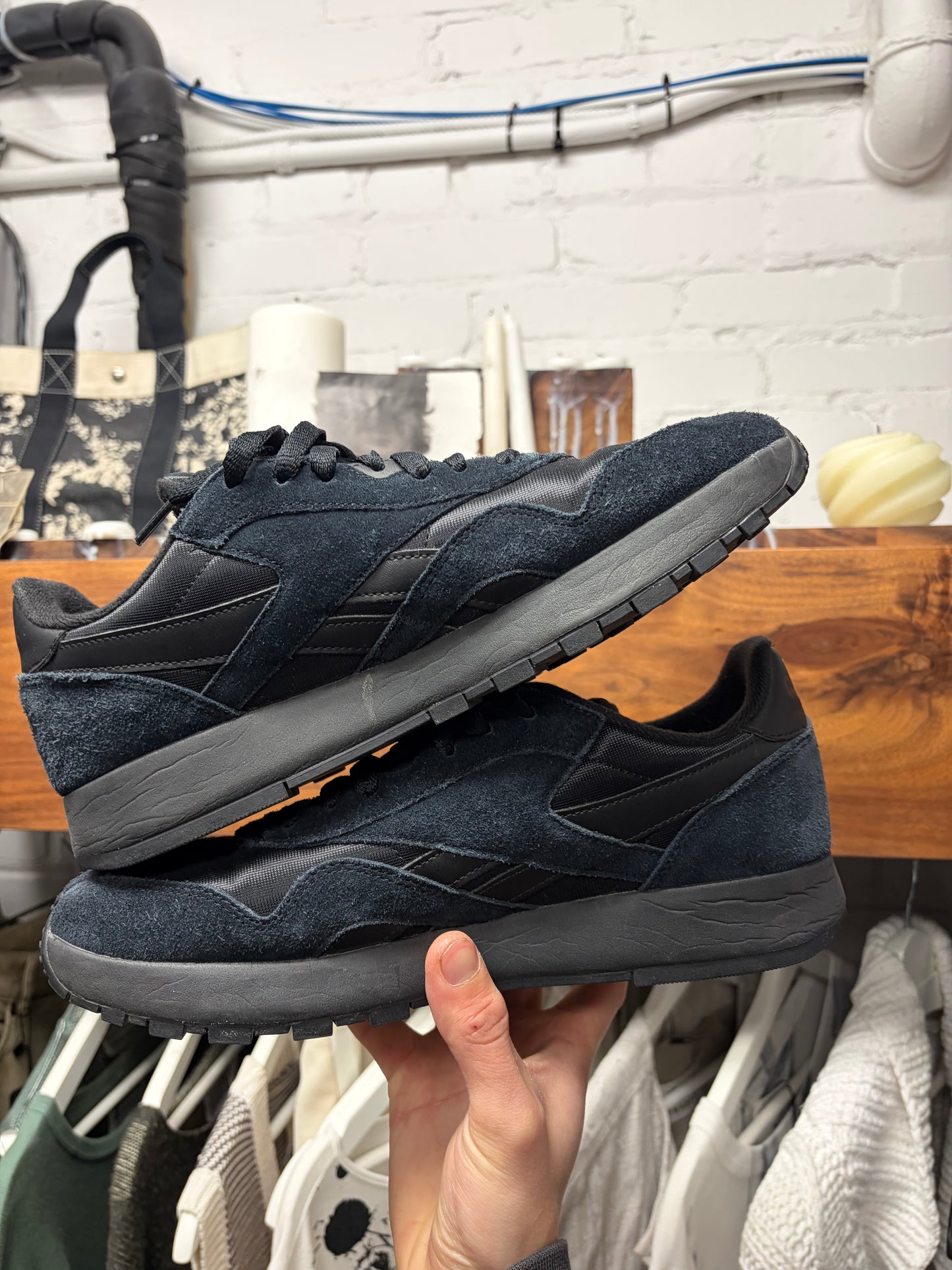Maison Margiela x Reebok ‘Tabi’ Club-C Classic Suede Low Top Sneakers
