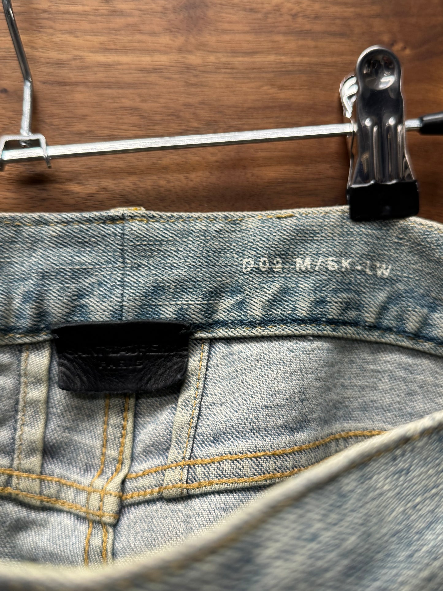 2013 Saint Laurent by Hedi Slimane ‘D02’ Light ‘Dirt Wash’ Crash Denim