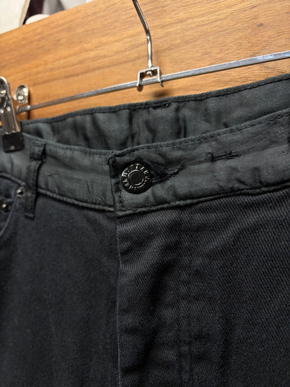 1997 Helmut Lang ‘Cummerbund’ Switching Waistband Black Skinny Jeans