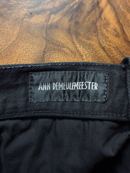Ann Demeulemeester ‘Claire’ Wide Leg Black Denim