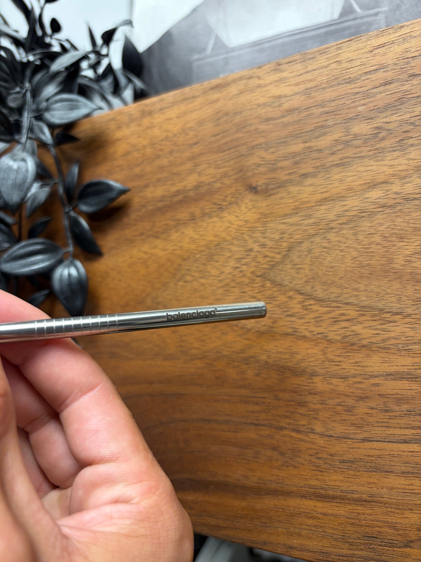Balenciaga Stainless Steel Reusable Straw