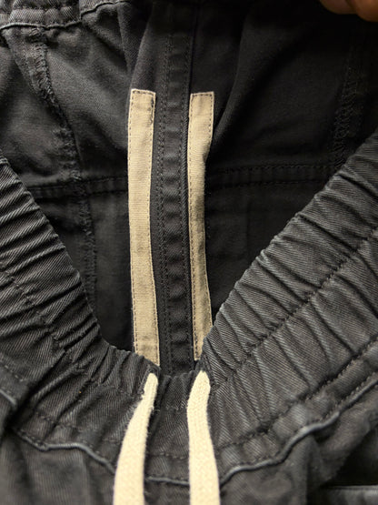 Rick Owens ‘Creatch’ Faded Black Wide Leg Drawstring Sweatpants