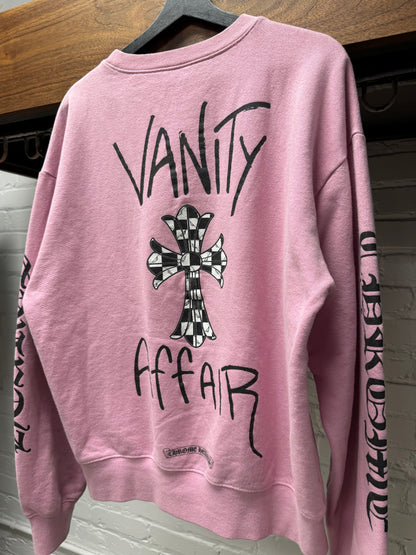Chrome Hearts ‘Vantity Affair’ Pink Checkered Cross Sweatshirt