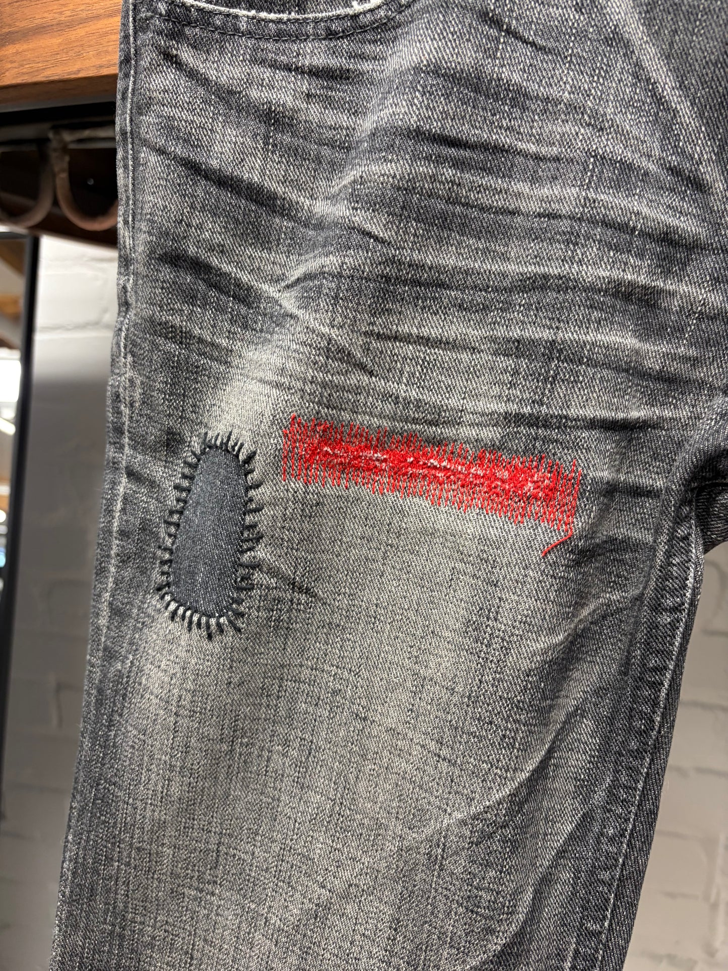 AW2004 Number (N)ine ‘Give Peace a Chance’ Denim Shorts