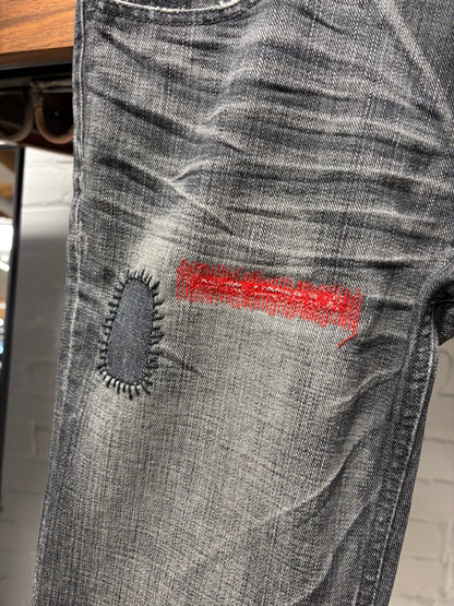 AW2004 Number (N)ine ‘Give Peace a Chance’ Denim Shorts