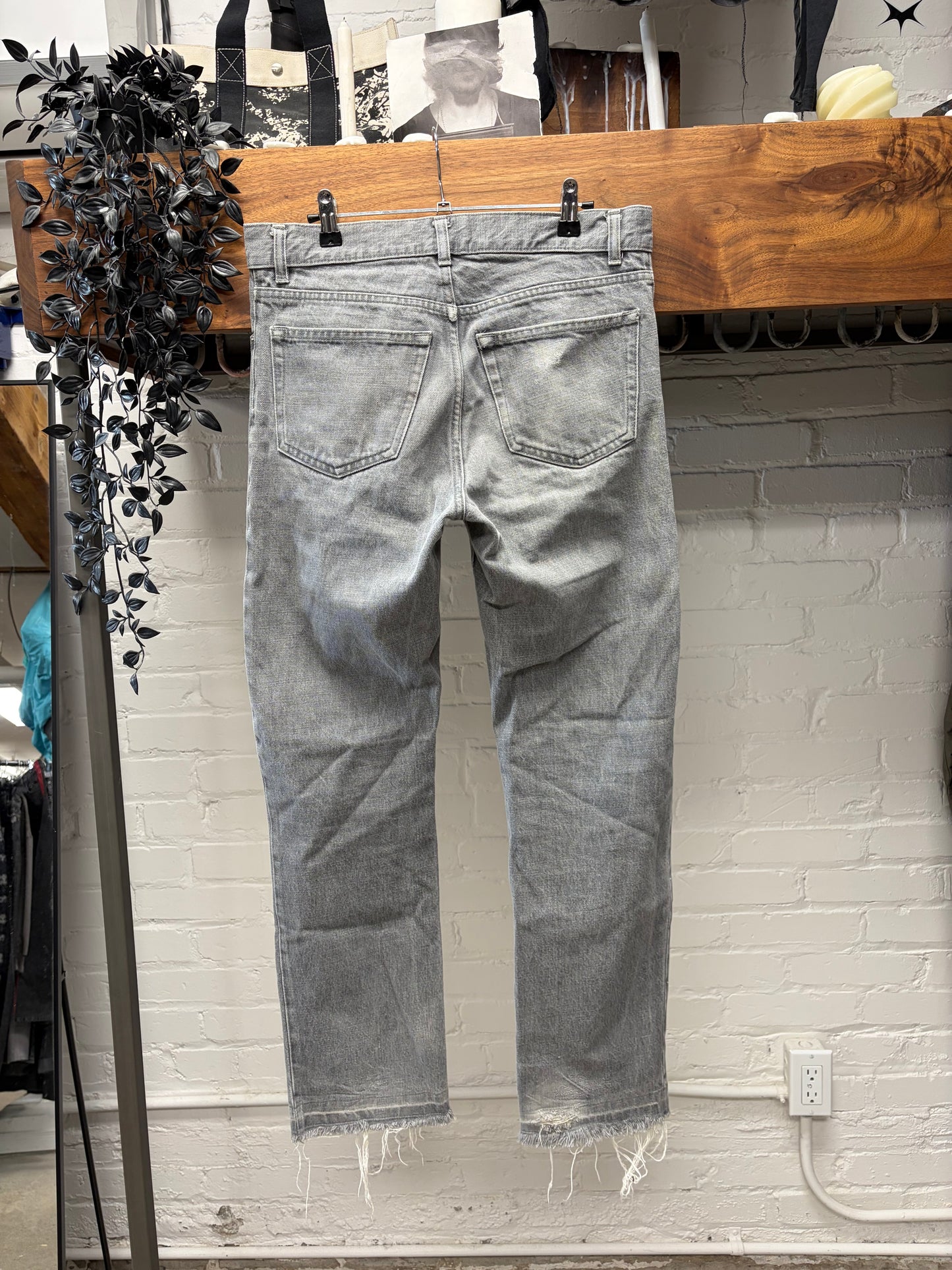 Helmut Lang ‘Classic Cut’ Painter Grey Released Hem Denim