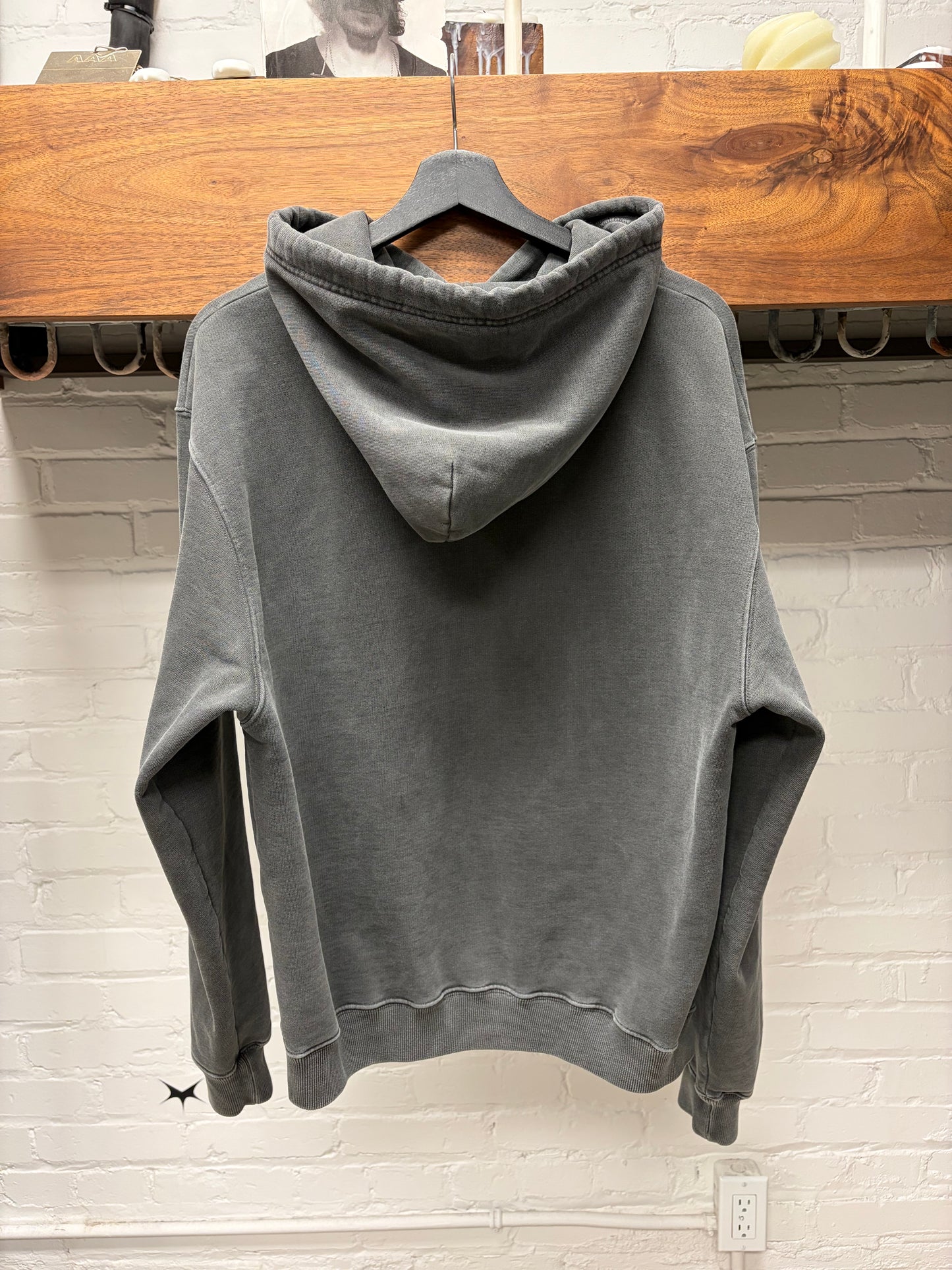 AW2017 Balenciaga ‘Paris Skyline’ Faded Grey Drawstring Hoodie