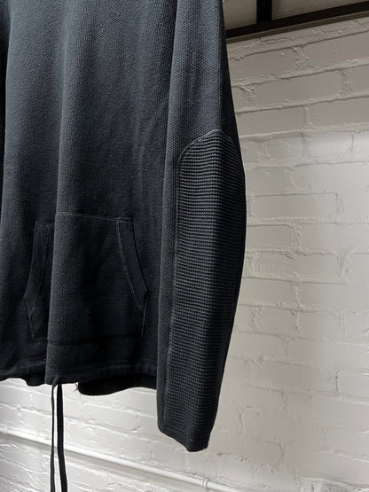 Helmut Lang Black Thermal ‘Bondage’ Hoodie