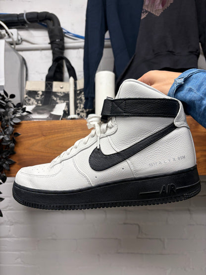 1017 Alyx 9SM x Nike Air Force 1 High Black/White Buckle Sneakers