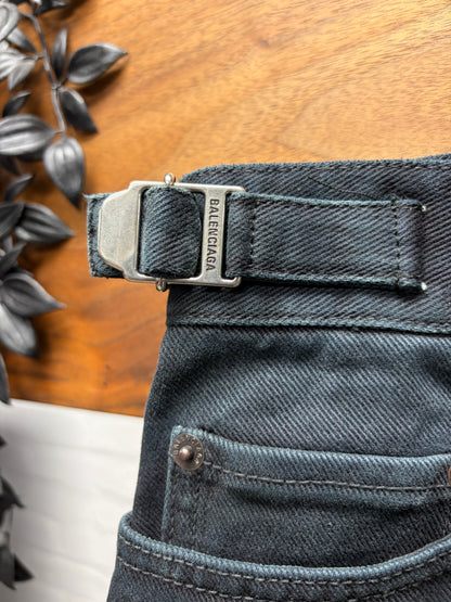 2023 Balenciaga Heavyweight Faded Black Cargo Carpenter Denim