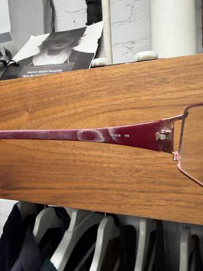 Versace Pink/Silver ‘Medusa Logo’ Rectangular Shape Prescription Glasses