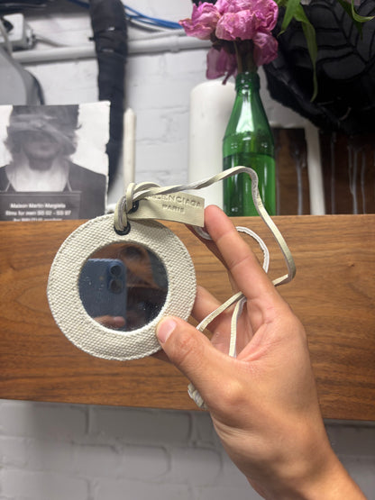 Balenciaga Cream White Corduroy Mirror Bag Attachment