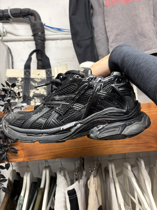 Balenciaga ‘Track Runner’ Black Low Top Athletic Sneakers