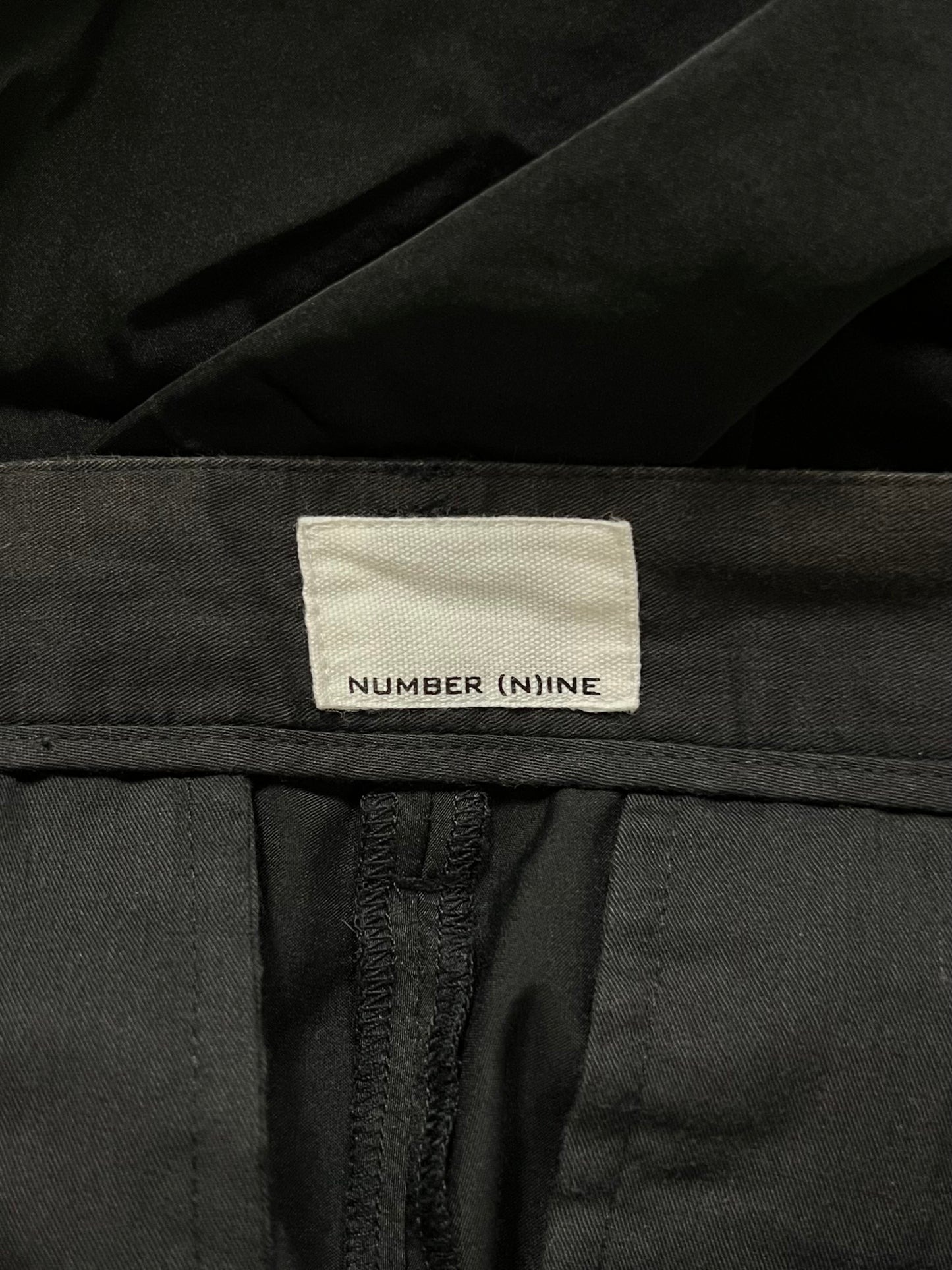 Number (N)ine Black Nylon Western Shorts