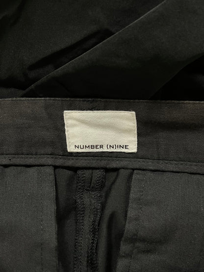 Number (N)ine Black Nylon Western Shorts