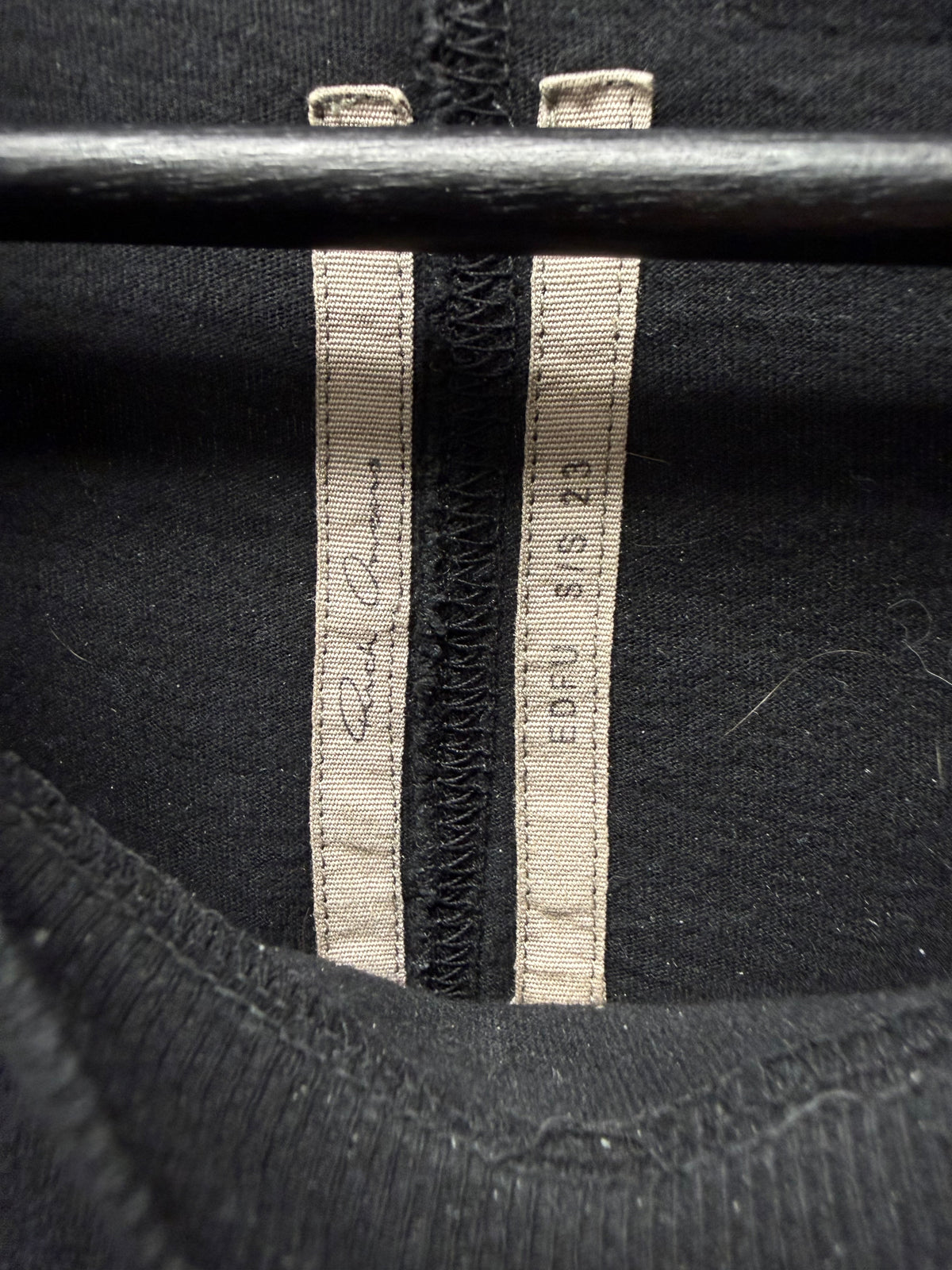 SS2023 Rick Owens ‘Edfu’ Black ‘Tommy’ Oversized Cotton T-Shirt