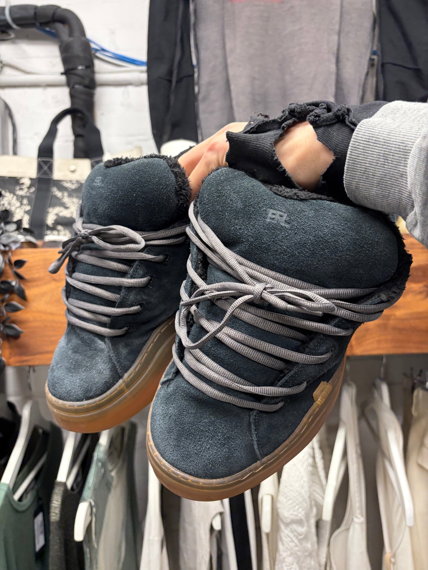 ERL ‘Black Vamp’ Oversized Skate Sneakers