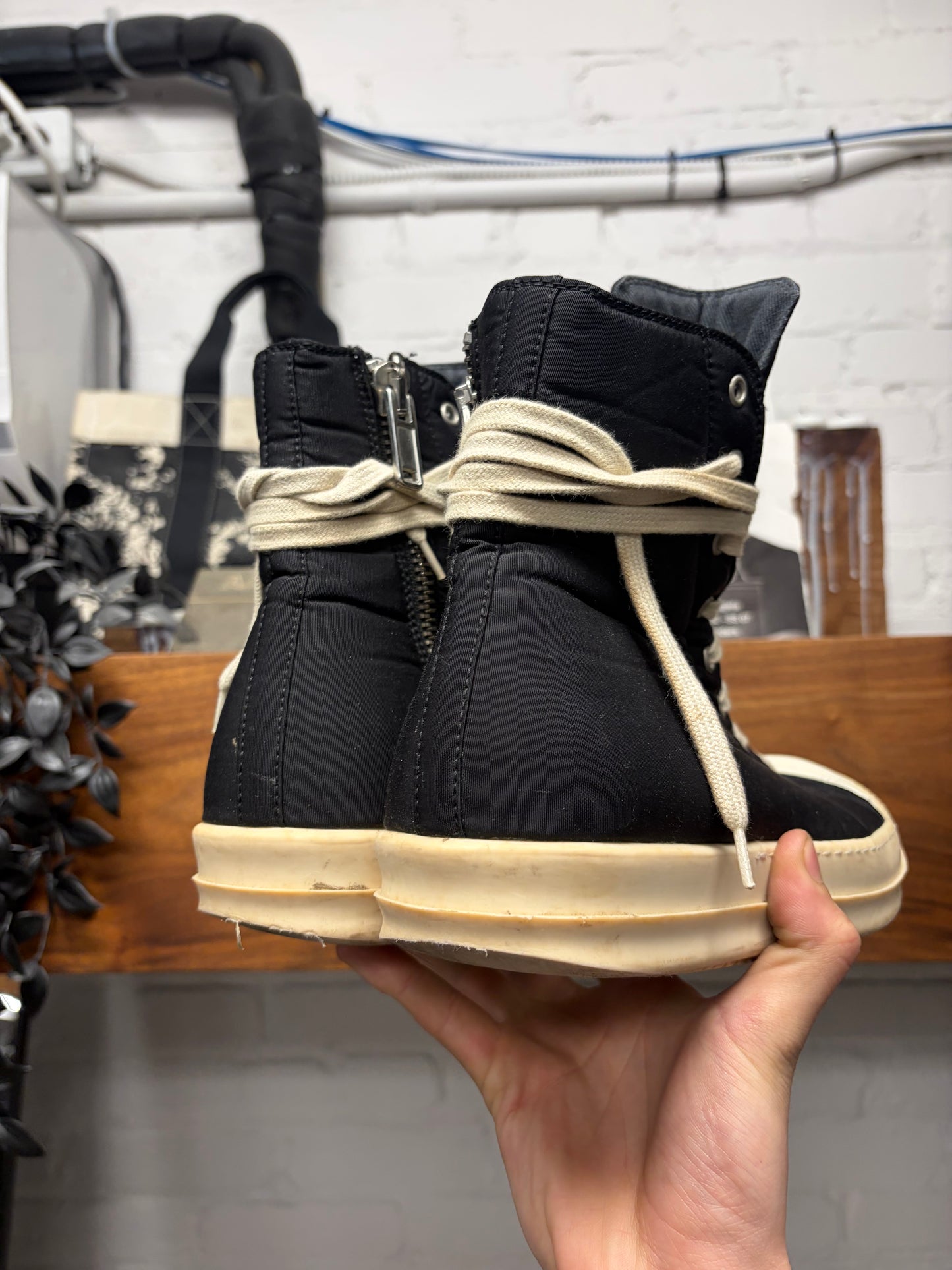 Rick Owens DRKSHDW Padded ‘Ramones’ High Top Sneakers